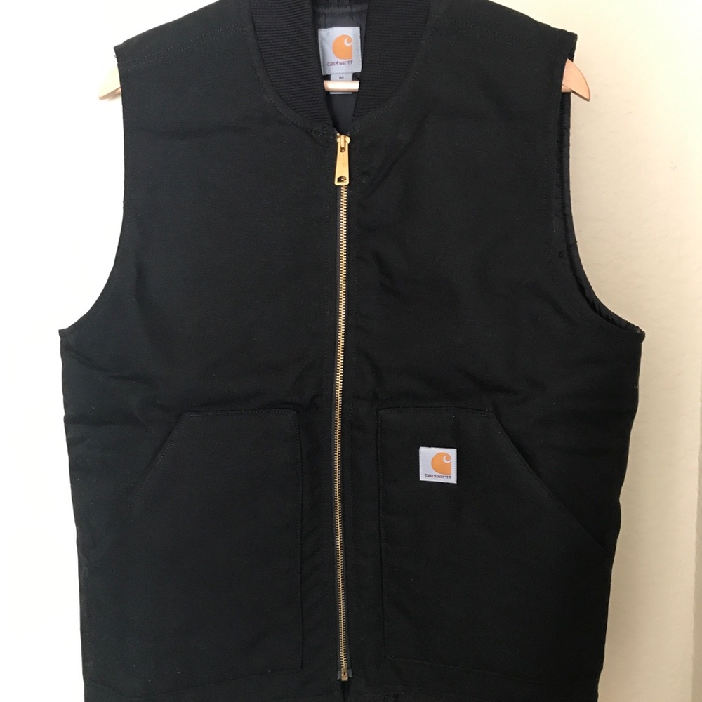 Carhartt work vest black duck quilted